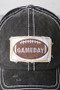 Game Day Football Patch Embroidered Black Trucker Hat