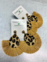 Leopard Tassel Print Fan-shaped Earrings