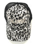 Silver Leopard Blonde Black Mesh Back Trucker Hat