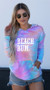 Beach Bum Tye Dye Light Weight Hoodie