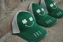 Smiley Shamrock on our Green/White Mesh Back Trucker Hat - Dad Hat