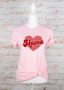 Mama Checkered Heart Graphic Tee