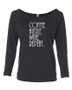 Coffee Hustle Wine Repeat Crew Neck Raglan