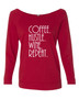 Coffee Hustle Wine Repeat Crew Neck Raglan
