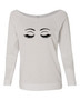 Eyelash Graphic Raglan Cewneck
