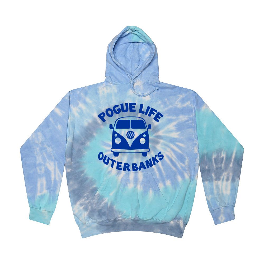 Pogue Life Outer Banks Blue Tie Dye Hoodie Ocean 7th