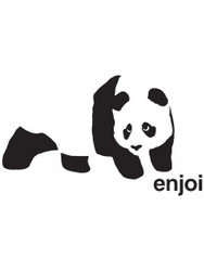 Enjoi Panda Vinyl Sticker Black-White