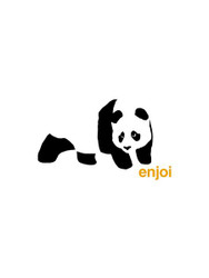 Enjoi Panda Logo Sticker Orange