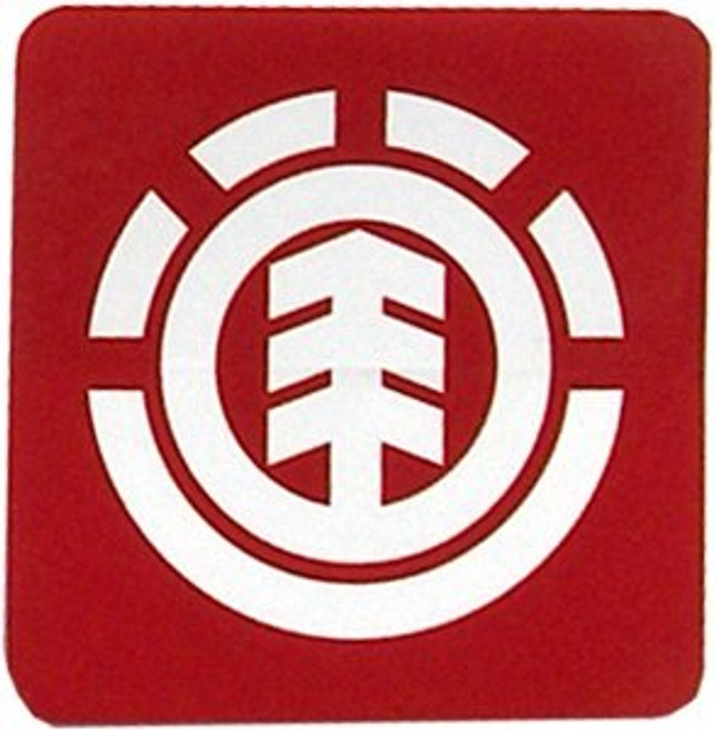 Element White On Red Logo Sticker