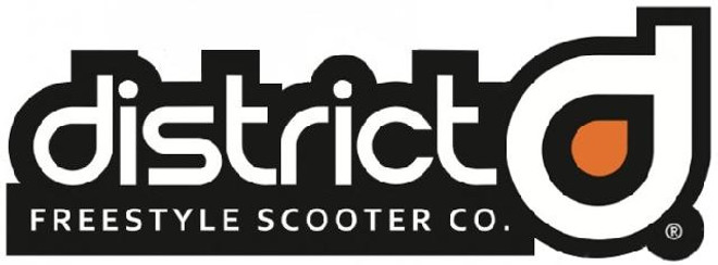 District Scooters Logo Stickers 9"
