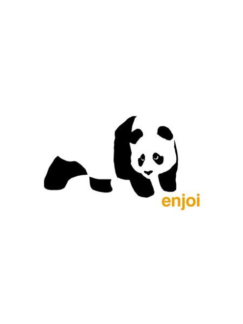 Enjoi Panda Logo Sticker Orange