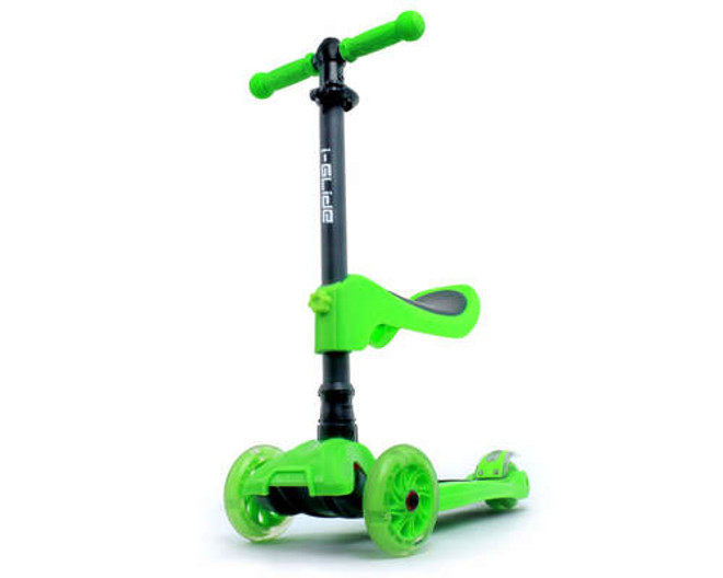 I-Glide Kids 3-Wheel Scooter Plus Seat | Green