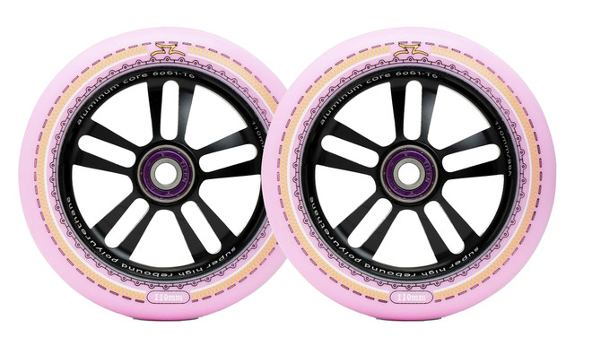 Mandala Wheel - 110mm-Black/Pink 