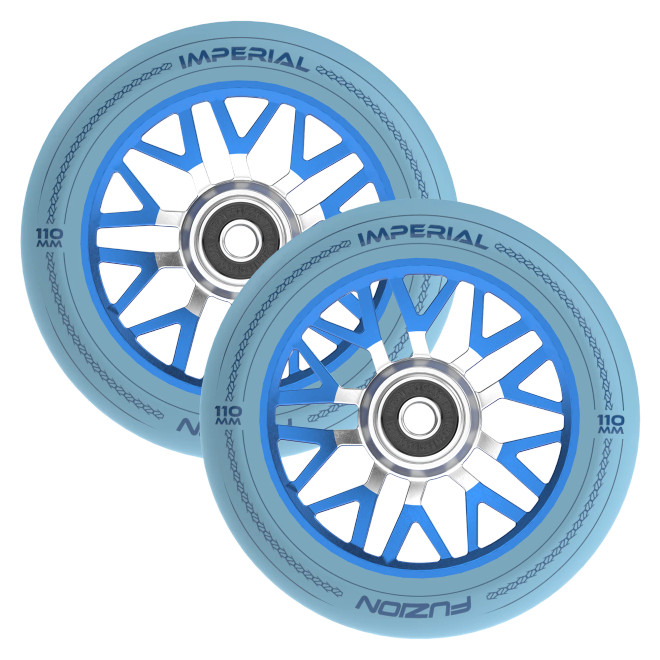 Fuzion Imperial Blue 110mm (PAIR) - Scooter Wheels
