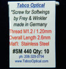 Softwing Mount Screw M1.2 Thread, Soft wing mounting sleeve, solder-able to frame bridge see part number SM436, color silver, sold in ten piece packages.
Mix-N-Match   Specialty Nose Pads and Related items 
$9.00 per bag on 2 to 4 bags, $8.50 on 5 to 9 bags and $8.00 on 10+ bags
Final price determined by “Shopping Cart Total” of “Specialty Nose Pads”
Specialty Nose Pads and Related items including: Saddle Straps, Softwings, Slide-On mono pads, and more Packaged in various count bags see specific items’ description 
