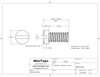 SM206 Eyewire Screw - Slotted; 1.4mm Thread, 2.0mm Head, 3.6mm Length
