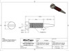 SM698B Self-Aligning Spring Hinge Screw; 1.4mm Thread, 2.0mm Head, break length 4.8mm overall 7.8mm Length, Stainless Steel color Black $18.50 per 100