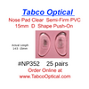 15mm D Shape Push-On PVC Nose pad 25 Pairs #NP352 15mm D Shape Push-On PVC Nose pad 25 Pairs #NP352