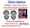 Dual Mount Nose pad 15mm Teardrop Silicone 25 Pairs #NP805.