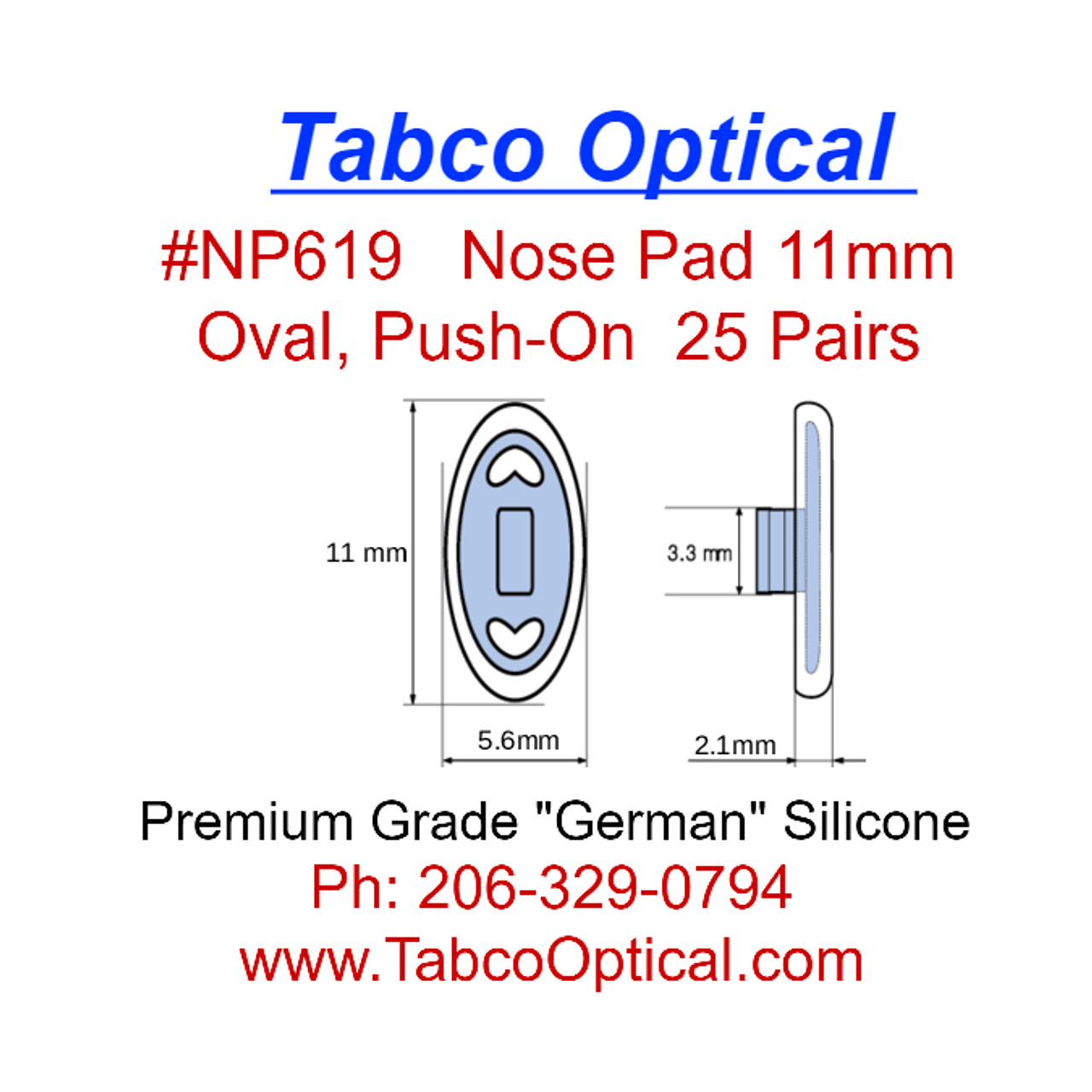 Oval Nose Pads