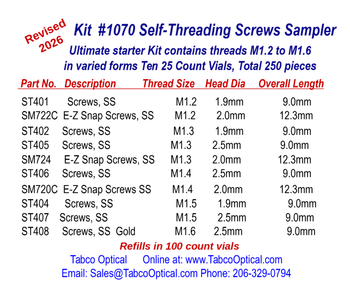 Self-Tapping Sampler Kit #K1070