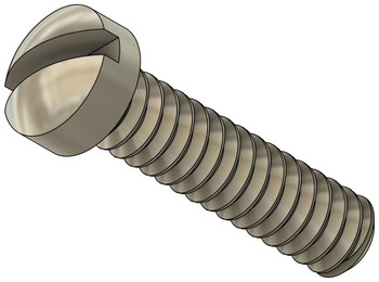 SA119 US Eyewire Screw; 1.27mm Thread (00-90 Oversized .050"), 1.9mm Head, 5.8mm Overall Length, Material Nickel Silver, Silver Finish, $4.95 per 100