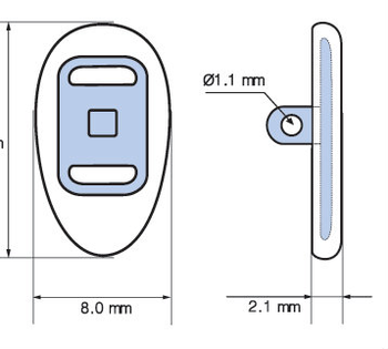 Push-On PVC poly vinyl chloride Semi-Soft "Tear drop” Shape 13mm in 25 pairs in bag.  Drawing is representative our current stock does measure at 13mm
Mix-N-Match Nose pads pricing on 25 pair bags
$7.25 per bag on 4 to 15 bags, $6.19 on 16 -39 bags and $5.50 on 40+ that equals
$100 pairs for $29 or 400 pair at $99
Final price determined by “Shopping Cart Total” of “Premium Nose Pads”

