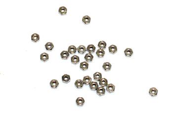 SM201 Hex Nuts; 1.2mm Thread Stainless Steel 100 count