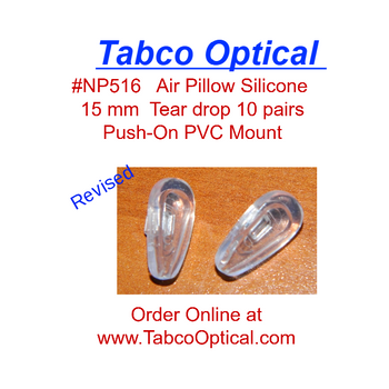 Air Pillow Nose pad 10 Pairs 15mm Tear drop Push-On Soft Silicone #NP516