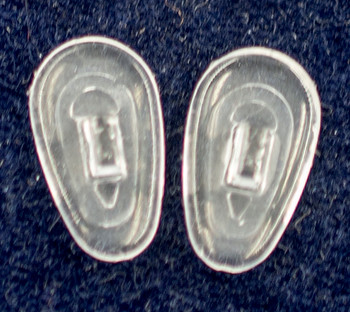 Premium grade soft silicone "Push-On" mount nose pads 13.5mm "Tear Drop" Shape. Packaged in 25 pair bags  
 Special Mix-N-Match Nose pads pricing on 25 pair bags
Final price determined by “Shopping Cart Total” of “Premium Nose Pads”