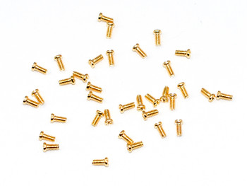 Screw - Phillips; 1.4mm Thread, 2.0mm Head, 3.5mm Length SS Gold 100 Ct #SM310G