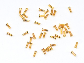 Screw small head Phillips; Thread M1.4 (1.4mm), 2.0mm Head, 4.0mm Length SS Gold #SM320G