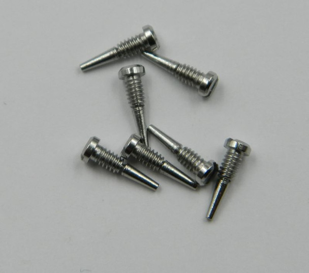 Self-Aligning Spring Hinge; 1.4mm Thread, 2.0mm Head, 3.1 Break Length, 6.1mm Overall Length Silver 100 CT  #SM702