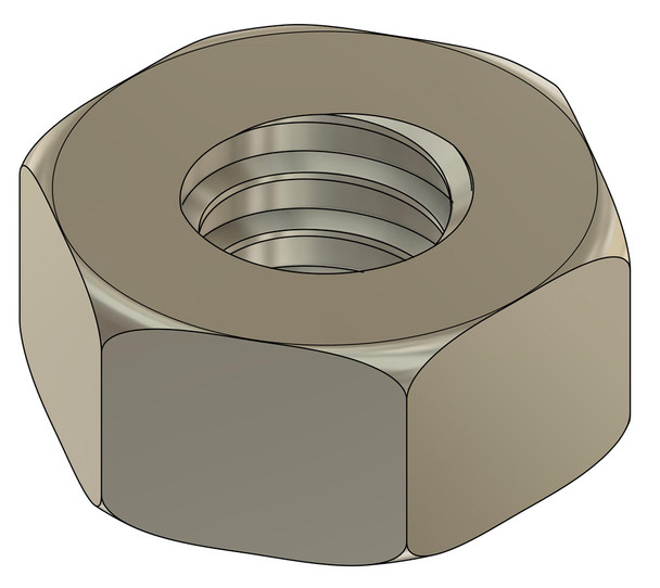 SA120 Hex Nut; 1.27mm Thread