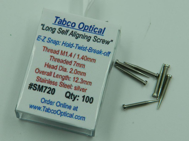 SM720 LONG Self-Aligning Screw; 1.4mm Thread, 2.0mm Head, 12mm Length
