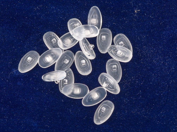 Jelley Pillow Nose pad Screw-On 14mm Tear drop Silicone 10 Pairs #NP524