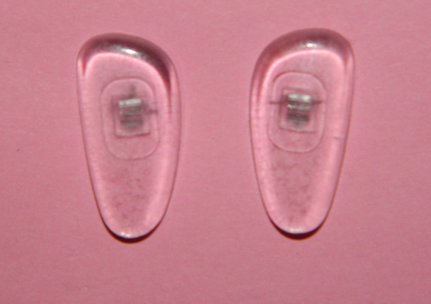 17mm D Shape Screw-On PVC Nose pad 25 Pairs #NP354