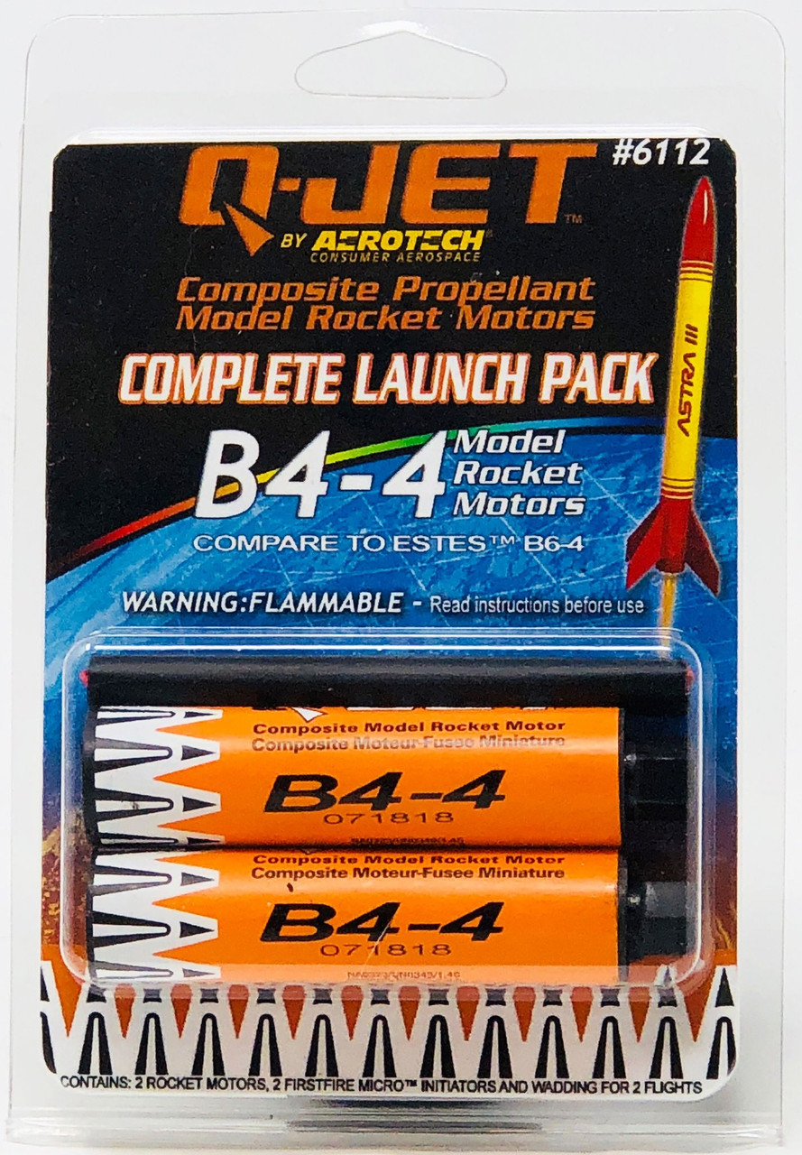Quest Model Rockets - B4-4 Launch Packs 2pk - 6112 - Active Powersports