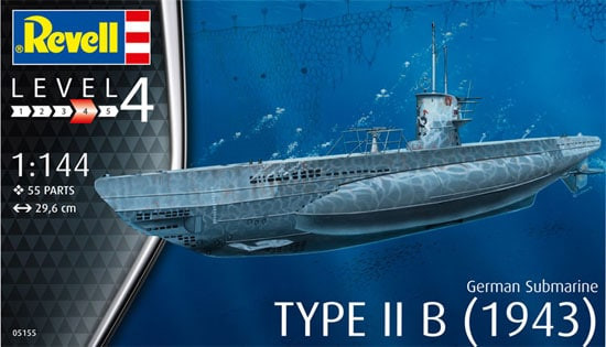Revell Monogram Germany - German Submarine Type IIB 1:144 - 5155 ...