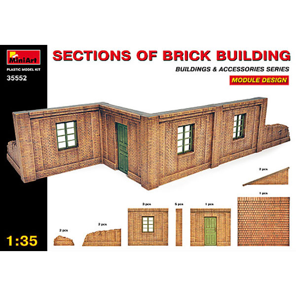 Mini Art Models - Sections of Brick Building - 35552 - Active Powersports