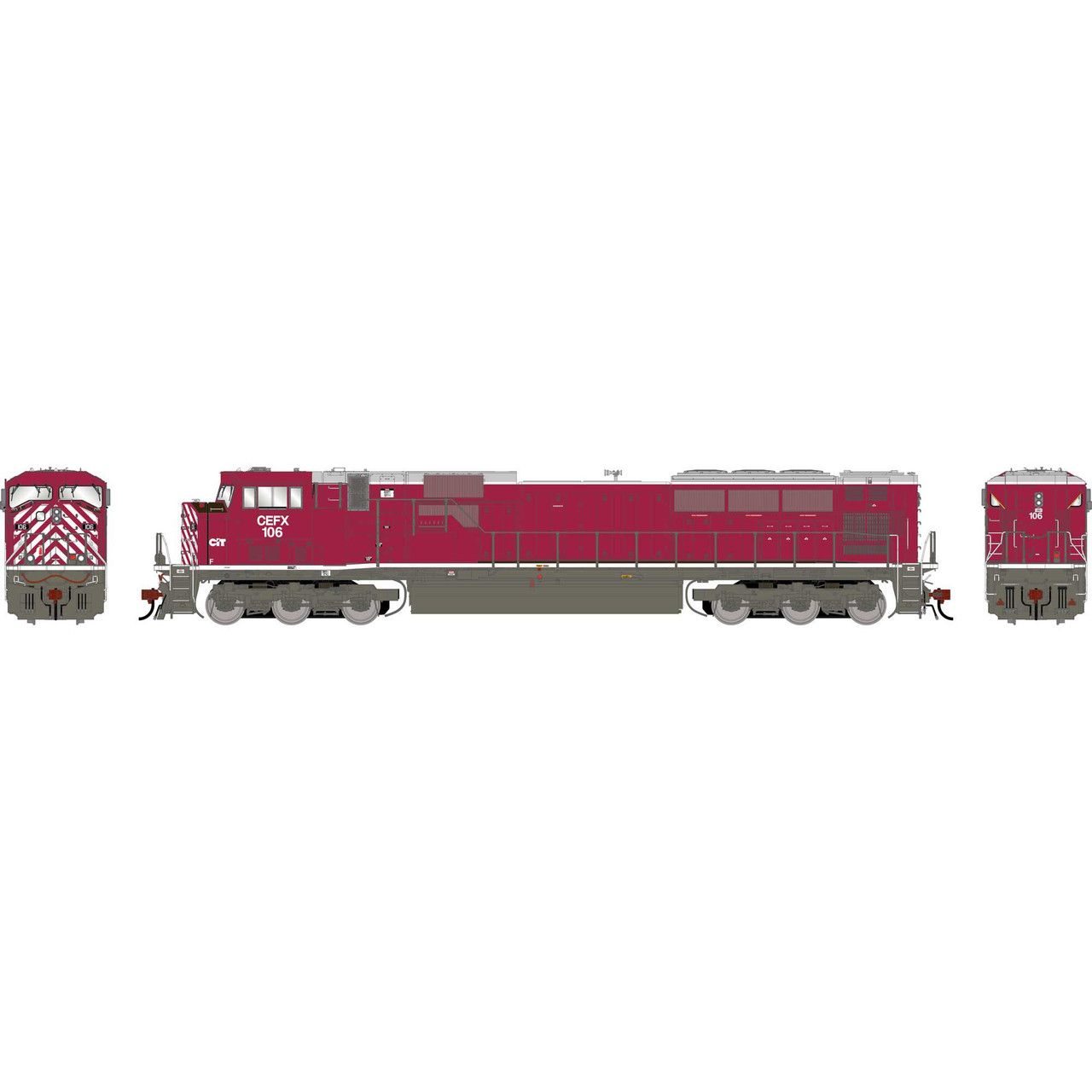 Athearn - HO GEN SD90MAC Locomotive w/DCC & SOUND, CEFX #106 - G-1928 ...