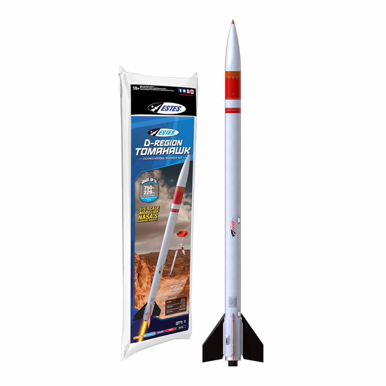 Estes Rockets Scale Models Estes Industries - D Region Tomahawk 1/5 Scale Rocket Kit - 002037 ...