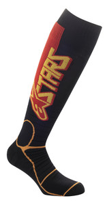 Alpinestars - Mx Pro Socks Black/yellow/tangerine Lg - 4701520-1540-L