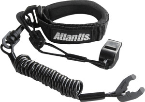 Atlantis - Pro Floating Wrist Lanyard Black W/whistle - A2109PFW