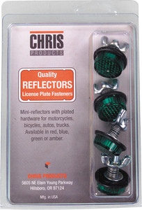 Chris Products - Mini-reflectors Green 4/pk - CH4G Chris Products - Mini-reflectors Green 4/pk - CH4G