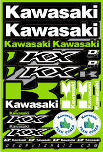 D-cor - Kawasaki Decal Sheet 12"x18" - 40-20-100