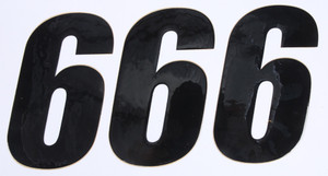 D-cor - Number 6 Black 6" 3/pk - 45-26-6 D-cor - Number 6 Black 6" 3/pk - 45-26-6