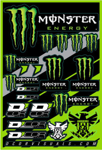 D-cor - Monster Energy Decal Sheet - 40-90-102 D-cor - Monster Energy Decal Sheet - 40-90-102