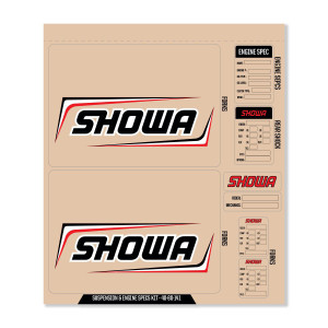 D-cor - Showa Decal Kit Blk Showa Fork/shock/eng Spec - 40-80-141