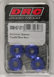 Drc - Aluminum Spacers Type 2 Blue M6x12mm 4/pk - D58-57-211